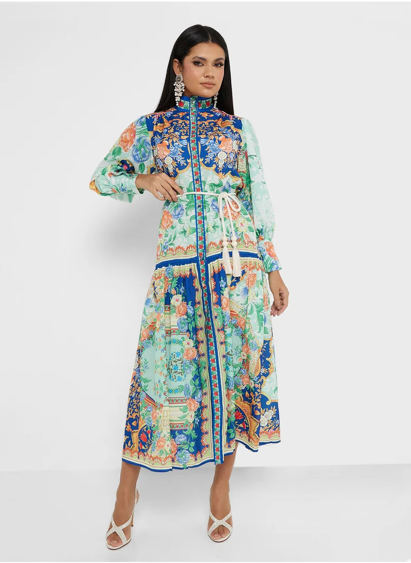 خزانة Abstract Print Dress