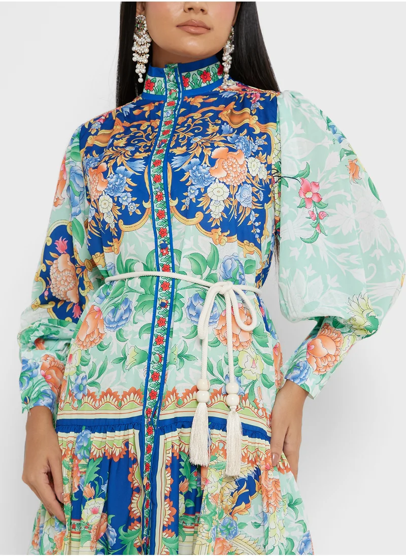 خزانة Abstract Print Dress