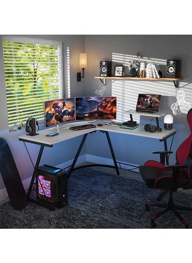 Cady One 2 in 1 Adjustable Gaming Chair with Cushion, Headrest, Desk and Computer Table L Shaped Easy to Assemble  - Image 3