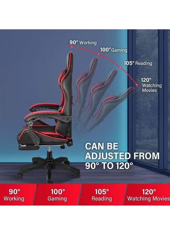 Cady One - 2 in 1 Adjustable Gaming Chair with Cushion, Headrest, Desk and Computer Table L Shaped Easy to Assemble - Image 1