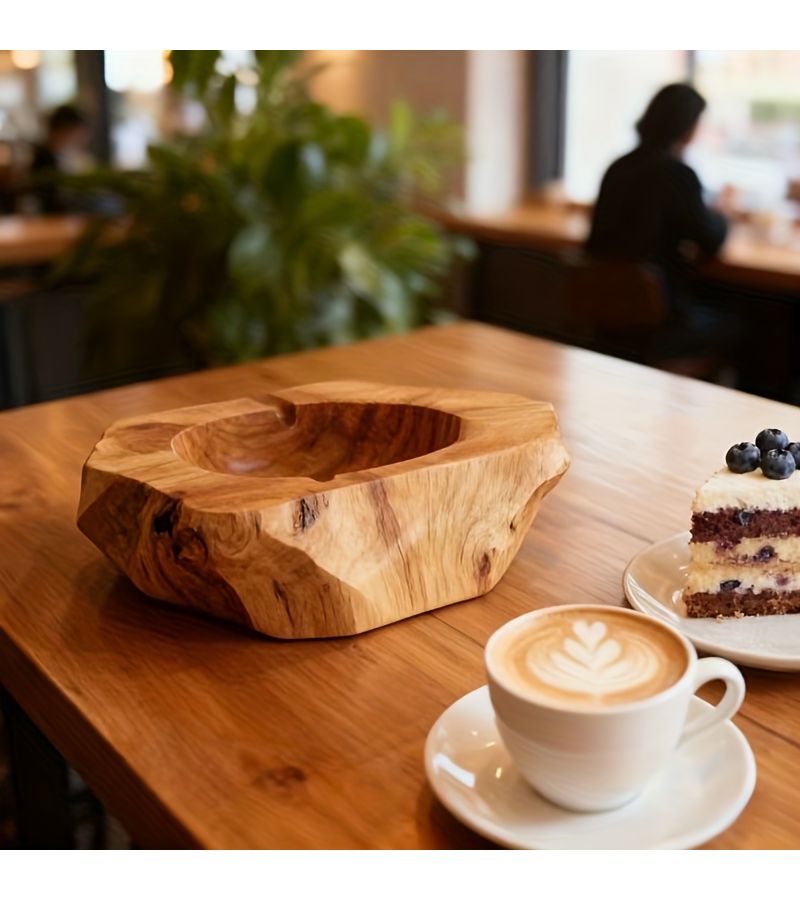 Wooden Creative Ashtray Irregular Style Home Use 4.33 5.51in Anti Scald Durable - Image 3