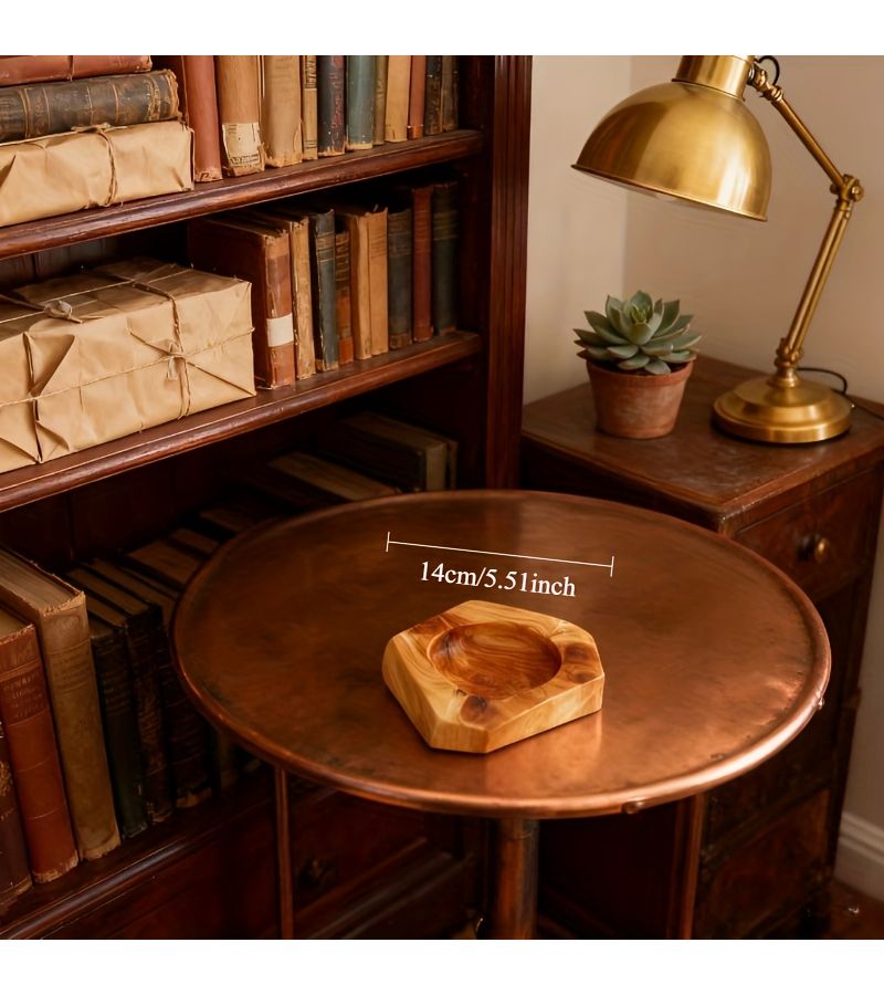 Wooden Creative Ashtray Irregular Style Home Use 4.33 5.51in Anti Scald Durable - Image 5