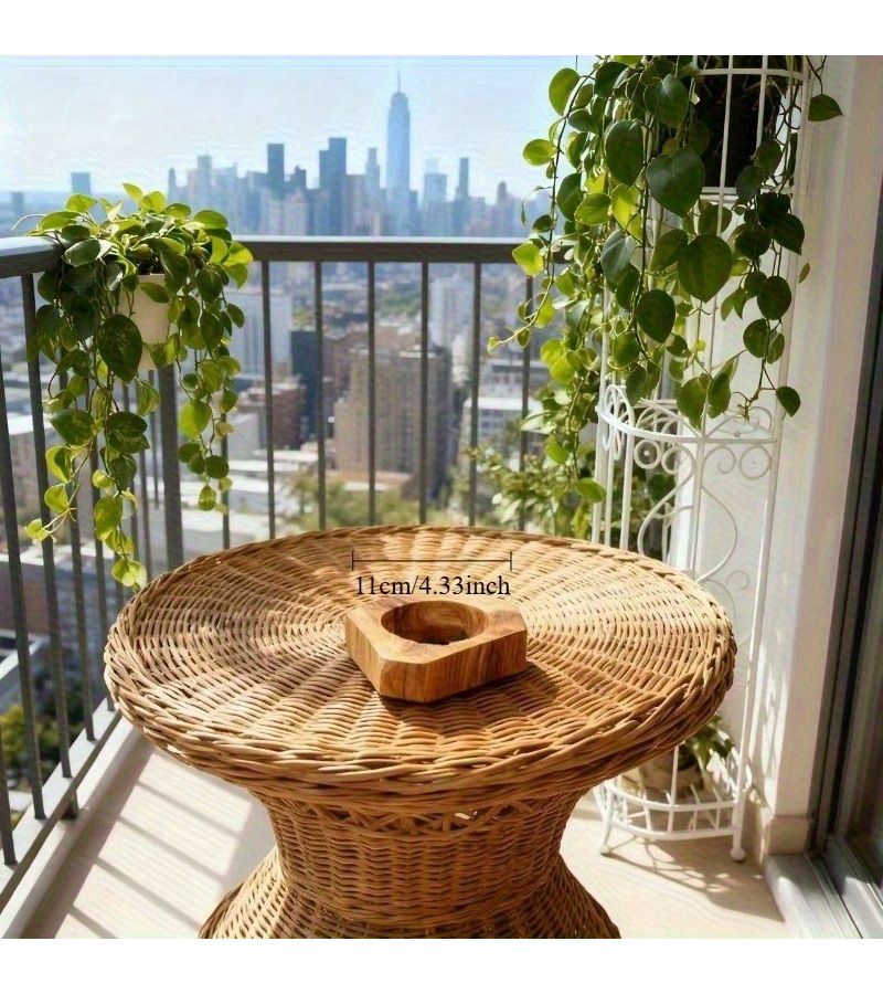 Wooden Creative Ashtray Irregular Style Home Use 4.33 5.51in Anti Scald Durable - Image 1