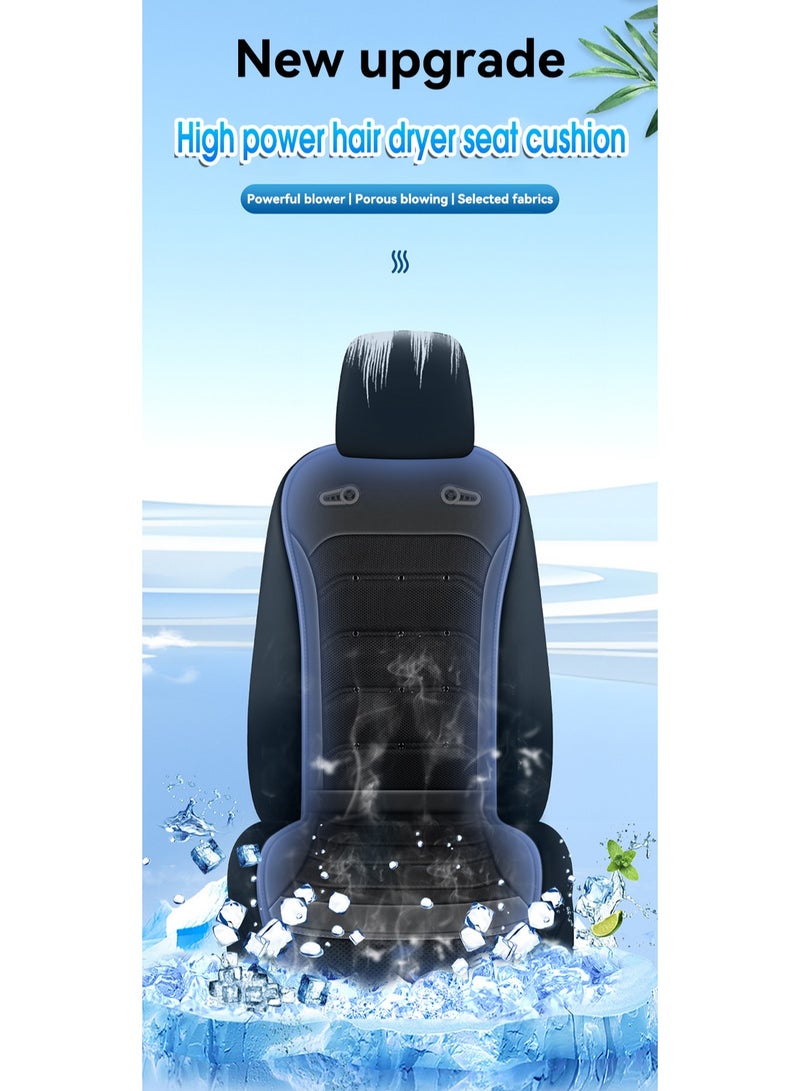 Cooling Car Seat Cushion Automotive Cooling Car Seat Cover Air Conditioning Seat Cover with 2 Cooling Fans for Summer, Road Trips, Cars, Trucks, SUV Seat, 8 Fans~24V (Black) - Image 3