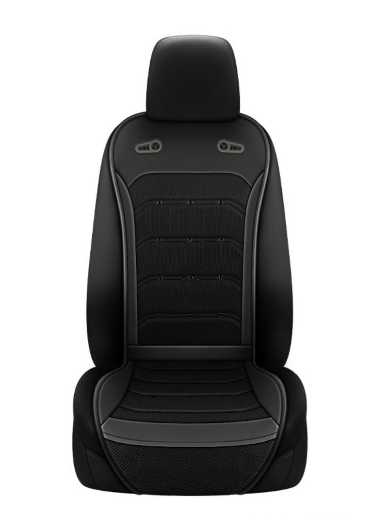 Cooling Car Seat Cushion Automotive Cooling Car Seat Cover Air Conditioning Seat Cover with 2 Cooling Fans for Summer, Road Trips, Cars, Trucks, SUV Seat, 8 Fans~24V (Black) - Image 2