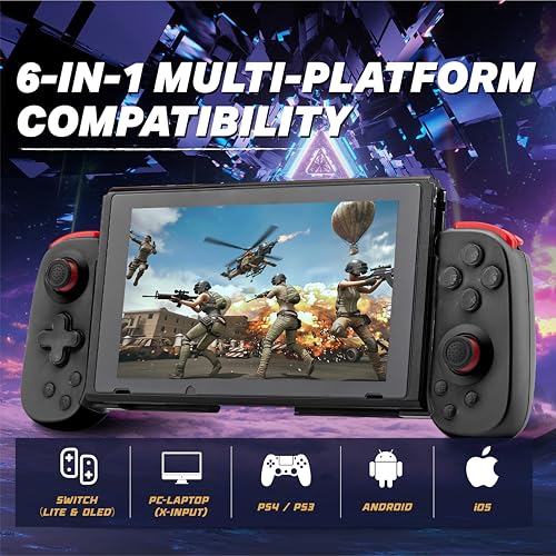 NITHO Wireless Mobile Gaming Controller for iOS & Android Phones, PC, Tablets, Switch | Adjustable Size, Turbo, RGB LED lights, Gamepad for Cloud Gaming, PS Remote Play, Arcade MFI Games - Image 3