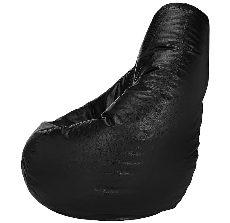 CASA COPENHAGEN Casa Copenhagen 5XL Size Super Soft Leather Fabric Bean Bag Black  - Image 3