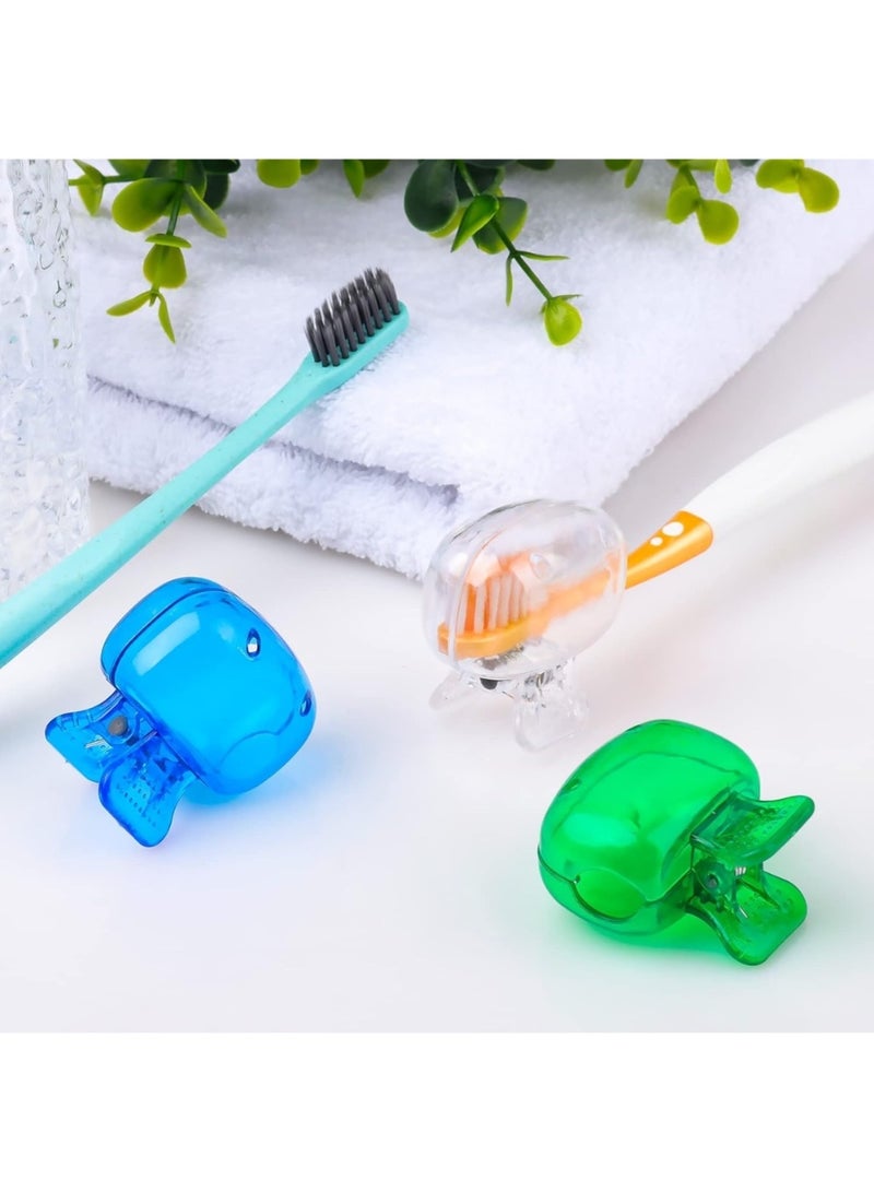 LIMOS 6 Pack Toothbrush Cover Portable Travel Toothbrush Protector Coverings Clips Cap Brush Plastic Clip's Covers for Household Travel, Camping, Bathroom (Multicolor) (Pack of 6) - Image 5