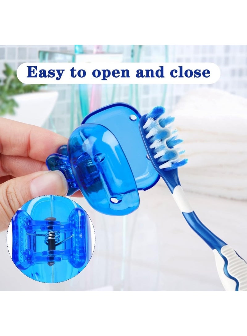 LIMOS 6 Pack Toothbrush Cover Portable Travel Toothbrush Protector Coverings Clips Cap Brush Plastic Clip's Covers for Household Travel, Camping, Bathroom (Multicolor) (Pack of 6) - Image 4