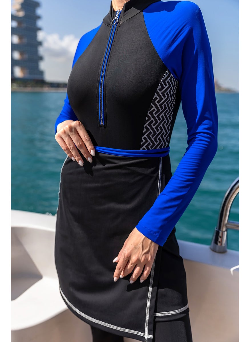 Remsa Mayo Remsa Swimsuit Can Be Worn In 3 Different Ways Lycra Skirted Hijab Swimsuit R125 Collar  - Image 2