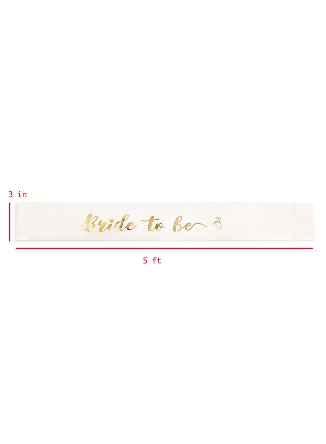 Dadam Bride to Be Sash - White, One Size - Bridal Shower, Wedding, Bachelorette Party, Engagement Decoration - Image 3