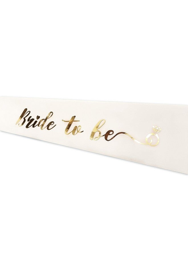 Dadam Bride to Be Sash - White, One Size - Bridal Shower, Wedding, Bachelorette Party, Engagement Decoration - Image 1