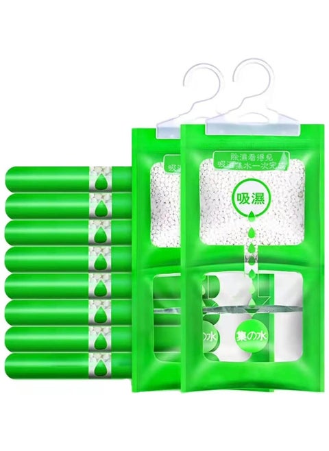 MahMir® Moisture Absorber and Odor Eliminator Hanging Bags to Rid Damp in Closet, Safe, Cars, Wardrobes, Basement, Gym Bag| Humidity Bags for Closet and wardrobes - Pack of 10 (120 gms each)
