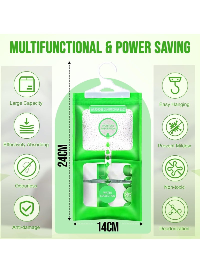 ماهمير® اكياس معلقة ماصة للرطوبة ومزيل للروائح الكريهة للتخلص من الرطوبة في الخزانة والسيارات وخزائن الملابس والقبو وشنطة صالة الالعاب الرياضية | اكياس رطوبة للخزانة وخزانة الملابس - عبوة من 10 قطع - Image 2
