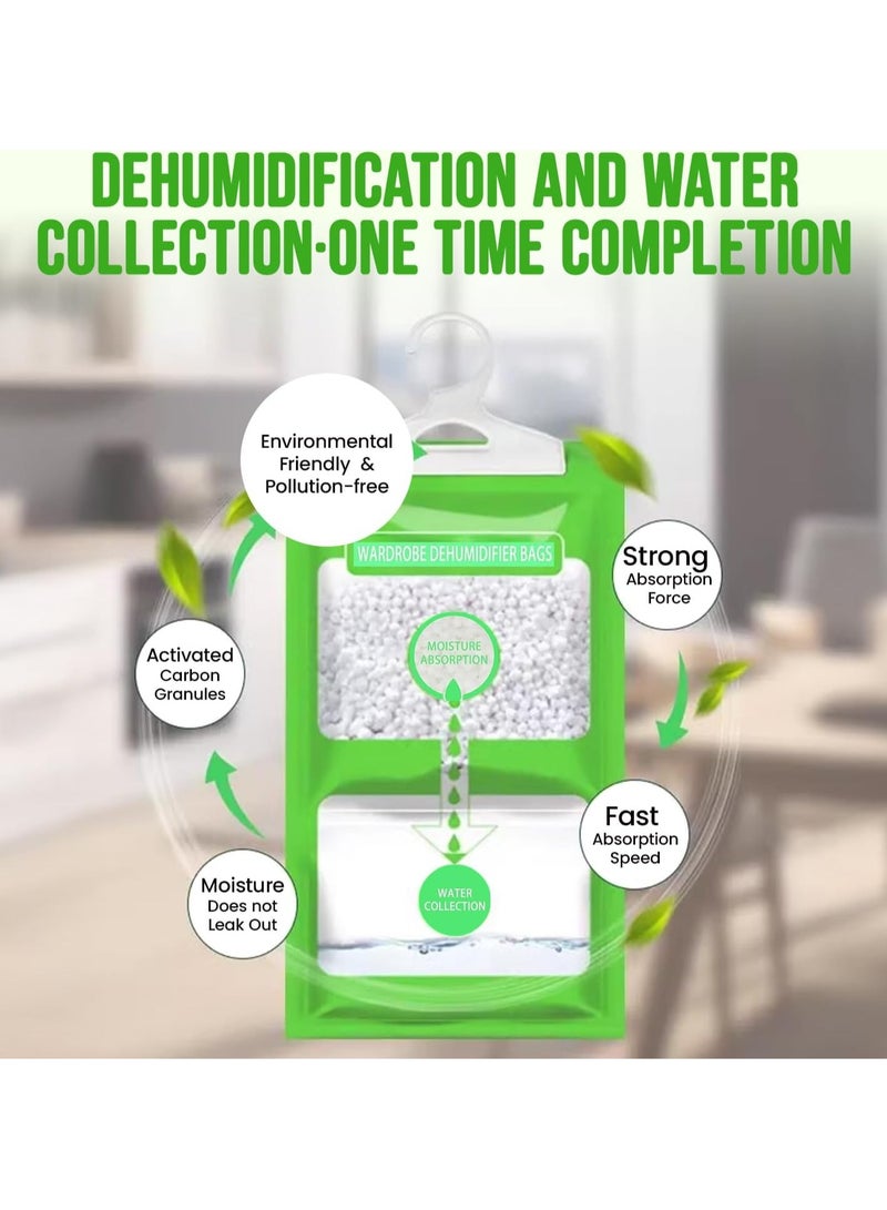 ماهمير® اكياس معلقة ماصة للرطوبة ومزيل للروائح الكريهة للتخلص من الرطوبة في الخزانة والسيارات وخزائن الملابس والقبو وشنطة صالة الالعاب الرياضية | اكياس رطوبة للخزانة وخزانة الملابس - عبوة من 10 قطع - Image 3