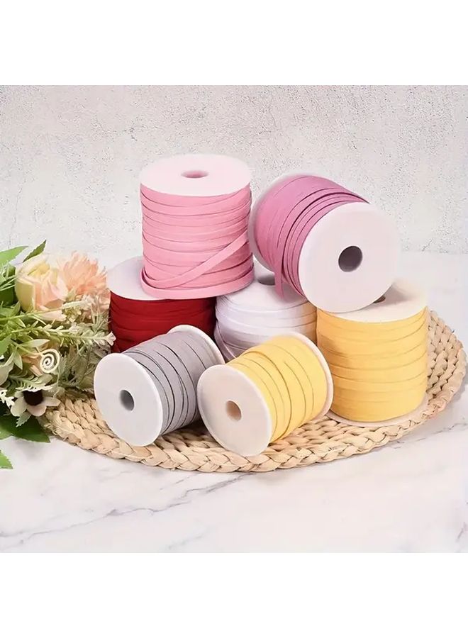 Red Double Fold Hemming Tape 260cm No Iron Four Fold DIY Craft Fabric Adhesive - Image 1