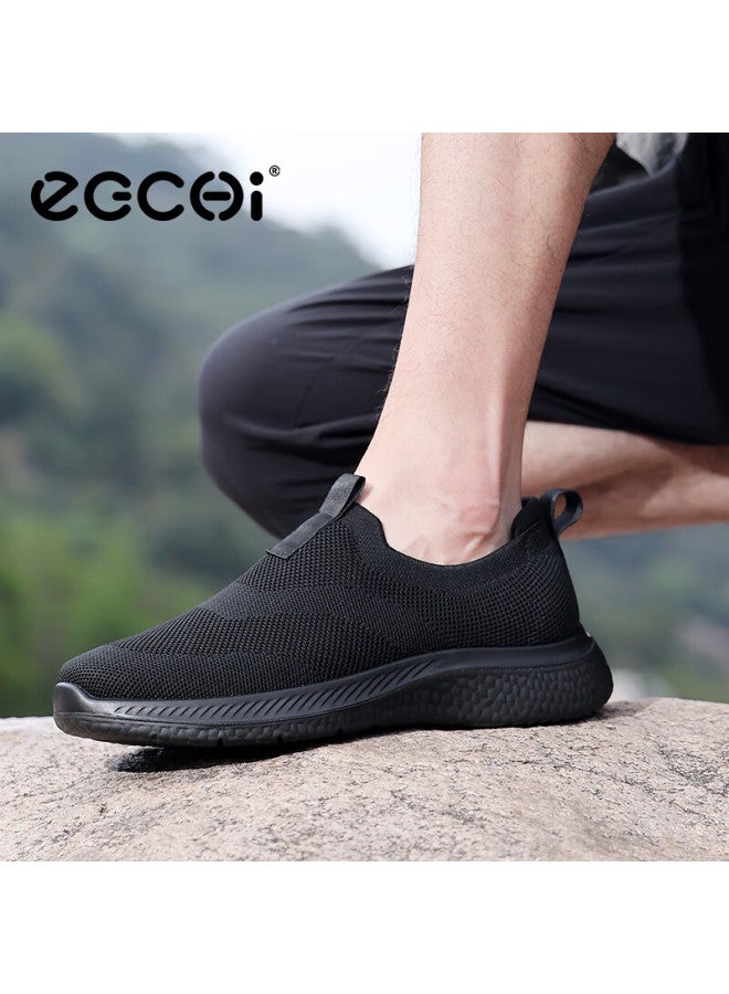 Egchi Men's Shoes, Men's Sneakers, Summer Outdoor Mesh Breathable Walking Shoes, Casual Shoes For Men, X170502, Black, Size 41 - Image 5