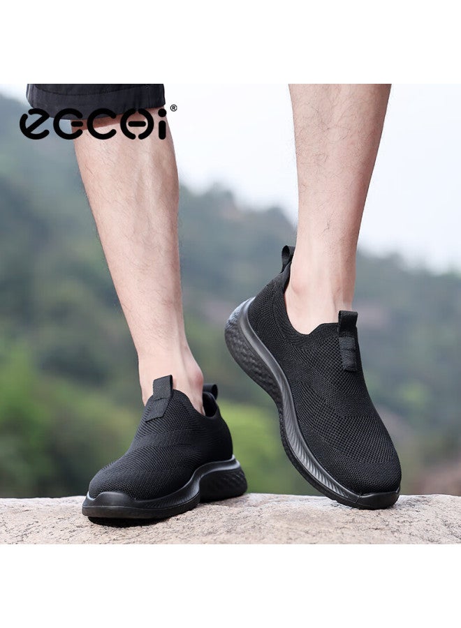 Egchi Men's Shoes, Men's Sneakers, Summer Outdoor Mesh Breathable Walking Shoes, Casual Shoes For Men, X170502, Black, Size 41 - Image 3