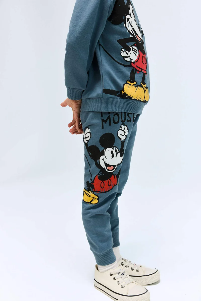Defacto Regular Fit Mickey &amp; Minnie Licensed Elastic Band Trousers
