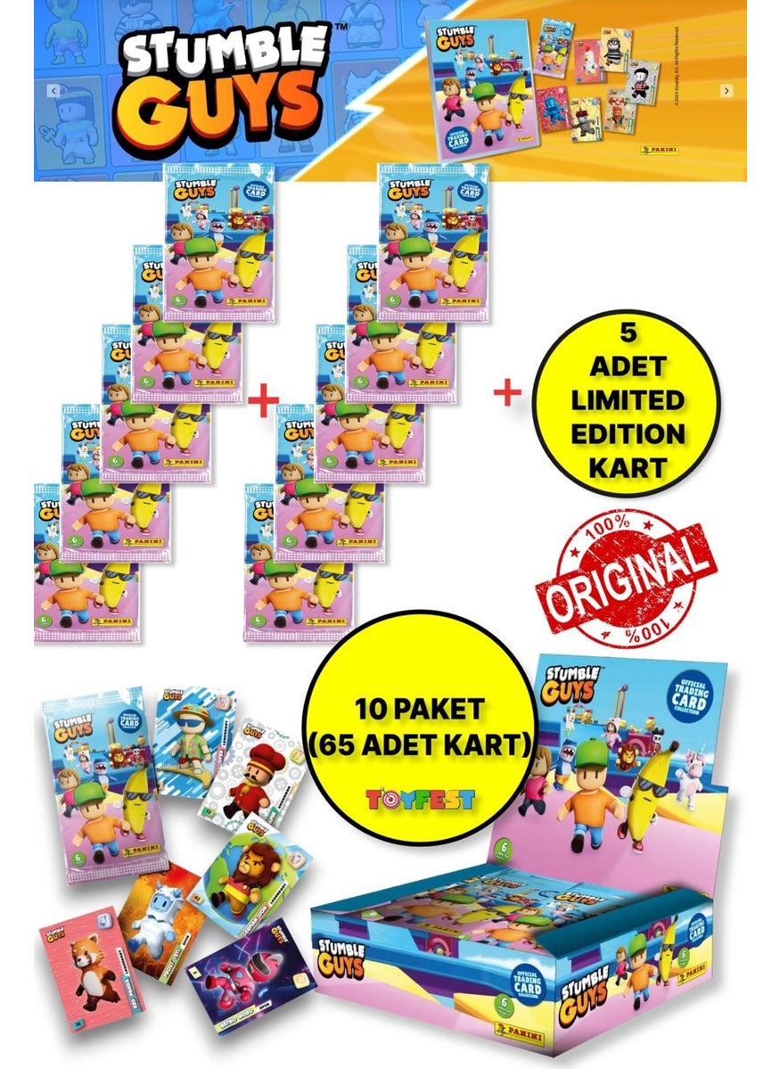Toyfest - Panini Stumble Guys Trading Cards - Multi-Set - 10 Packs (60 Cards) + 5 Limited Edition Cards - Image 1