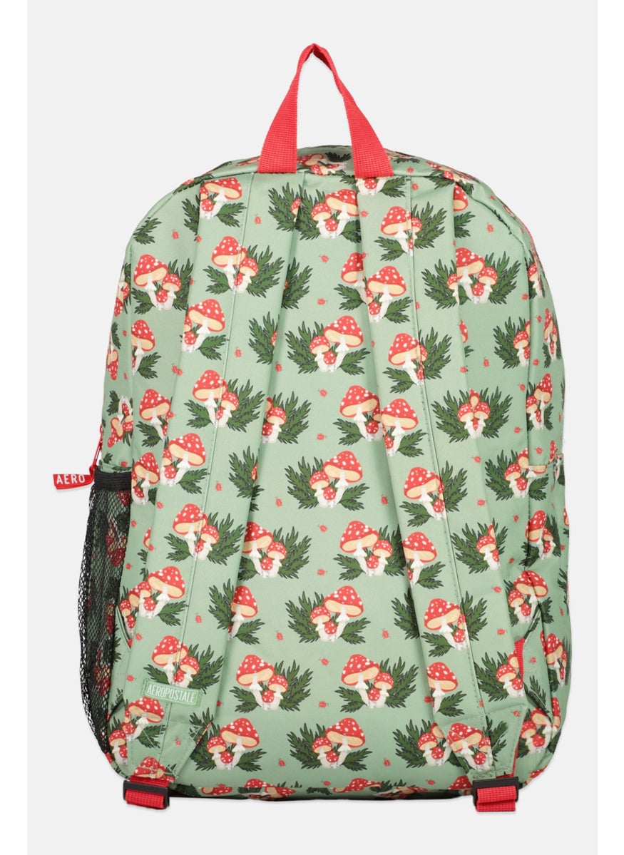 Aeropostale Women Allover Print Backpack Bag 42 H x 30 L x 13 W cm, Olive  - Image 3
