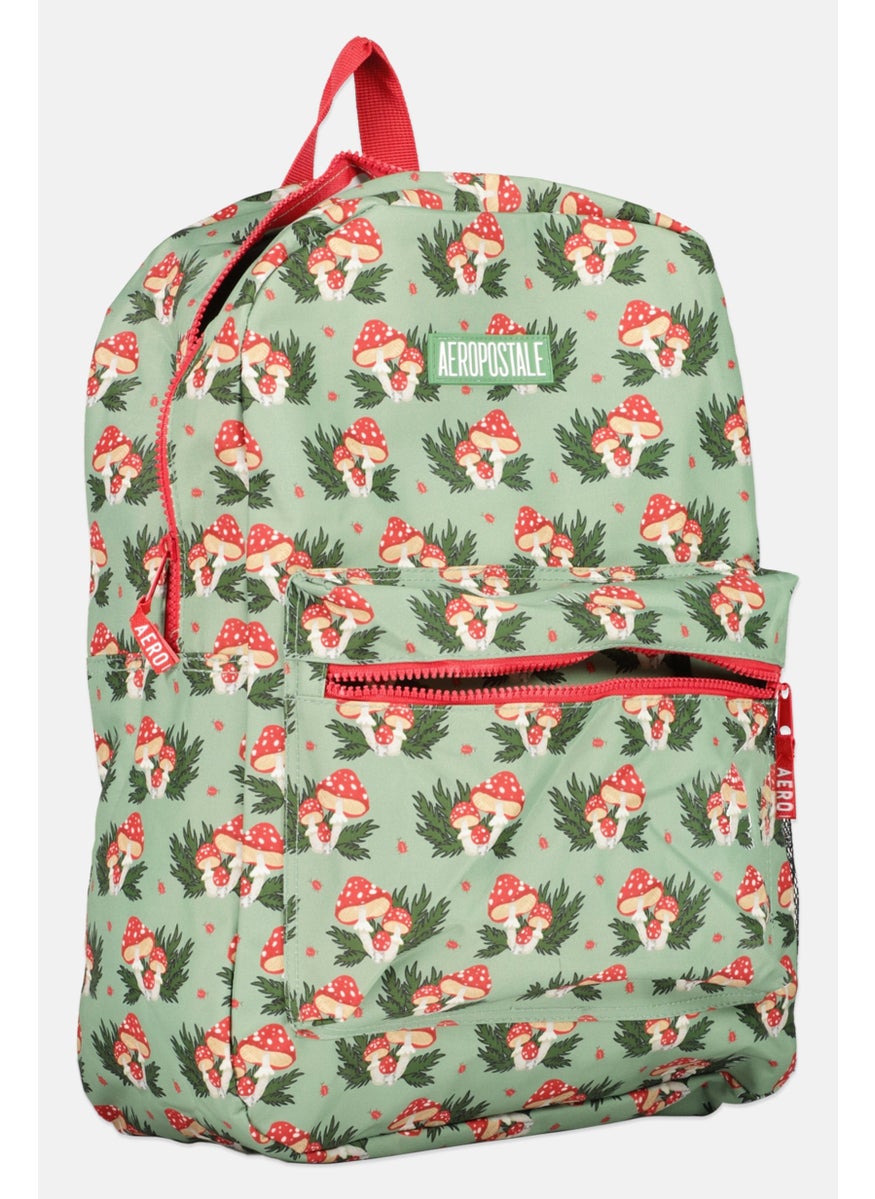 Aeropostale Women Allover Print Backpack Bag 42 H x 30 L x 13 W cm, Olive  - Image 4