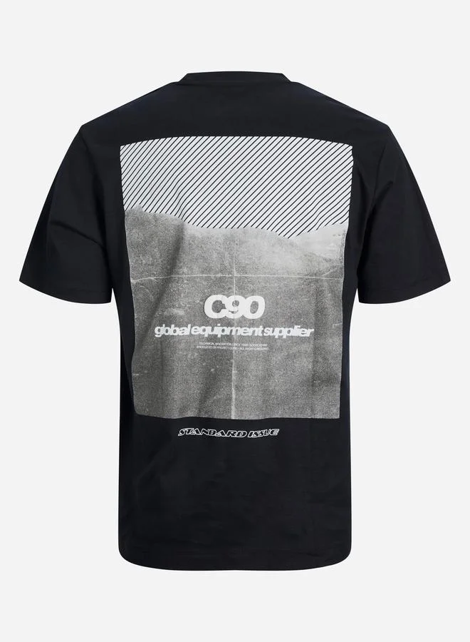 JACK & JONES Black Relaxed Fit Crew Neck T-Shirt