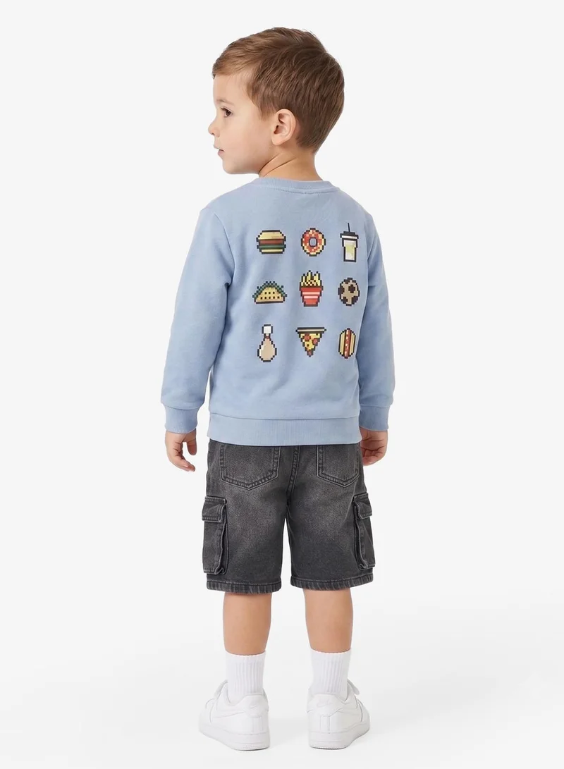 Name It Ashley Blue Food Game Kids Long Sleeve Regular Fit Sweatshirt for Men | Best Price UAE