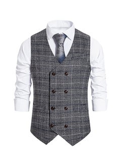 KUYING New Fashionable Herringbone Patterned Suit Vest  - Image 1