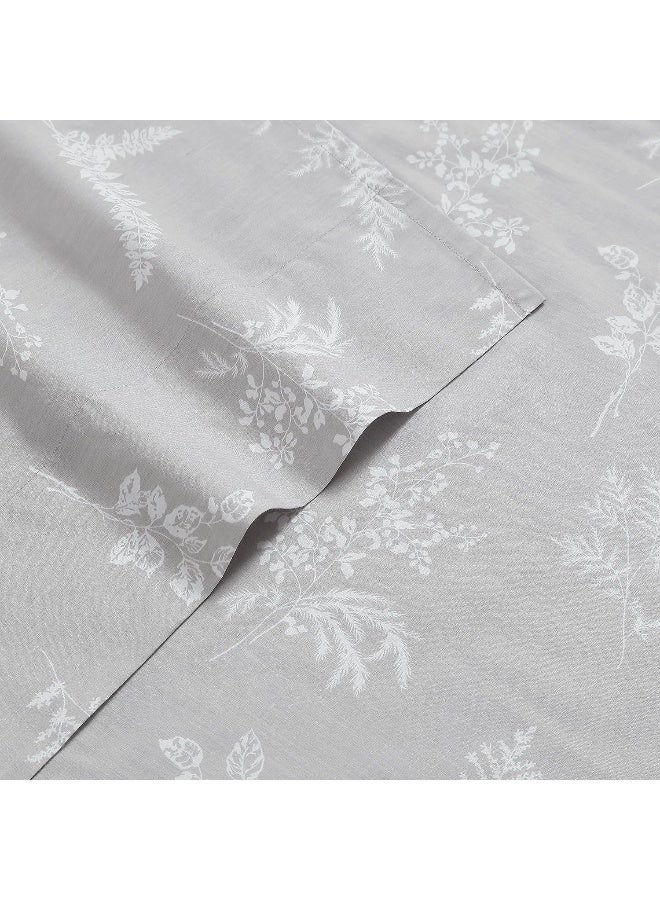 Stone Cottage - King Sheets, Cotton Percale Bedding Set, Crisp & Cool Ideal Bedding Set (Foliage, King) - Image 2