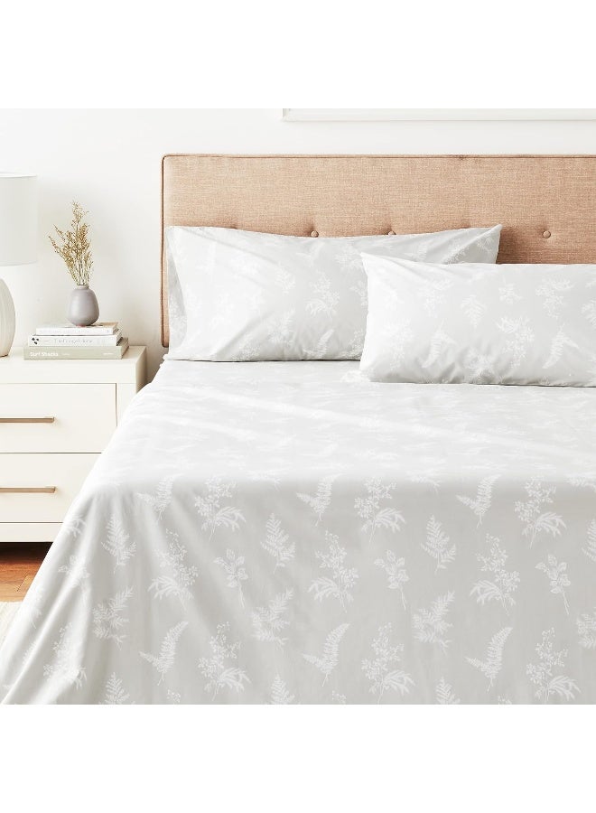 Stone Cottage - King Sheets, Cotton Percale Bedding Set, Crisp & Cool Ideal Bedding Set (Foliage, King) - Image 3