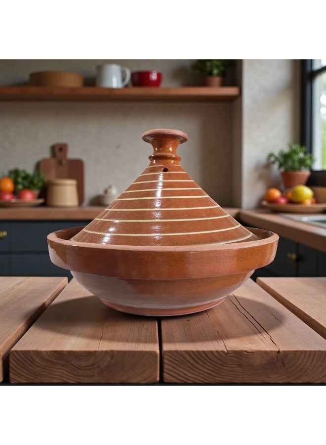 كلور زون بوتري وعاء فخار وبورسلين موديل مغربي مقاس 30 سم - Image 1