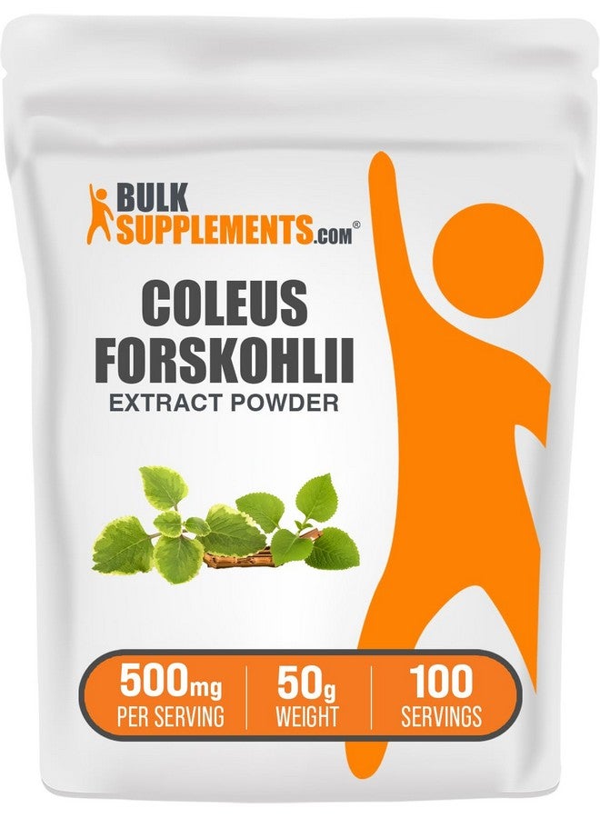 BulkSupplements.com Coleus Forskohlii Extract Powder - Forskolin Supplement, Forskolin Powder - Herbal Supplement, Gluten Free, 500mg per Serving, 50g (1.8 oz) (Pack of 1) - Image 1