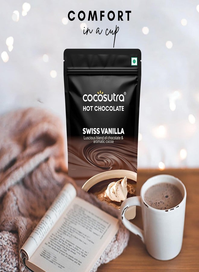 COCOSUTRA مزيج شوكولاتة ساخنة بنكهة الفانيليا السويسرية من كوكوسوترا | استمتع بها ساخنة أو باردة | 100 غرام | مسحوق شوكولاتة للشرب خالٍ من الغلوتين | بدون مواد حافظة | جاهز في دقيقتين | يكفي لـ 5 أكواب - Image 4
