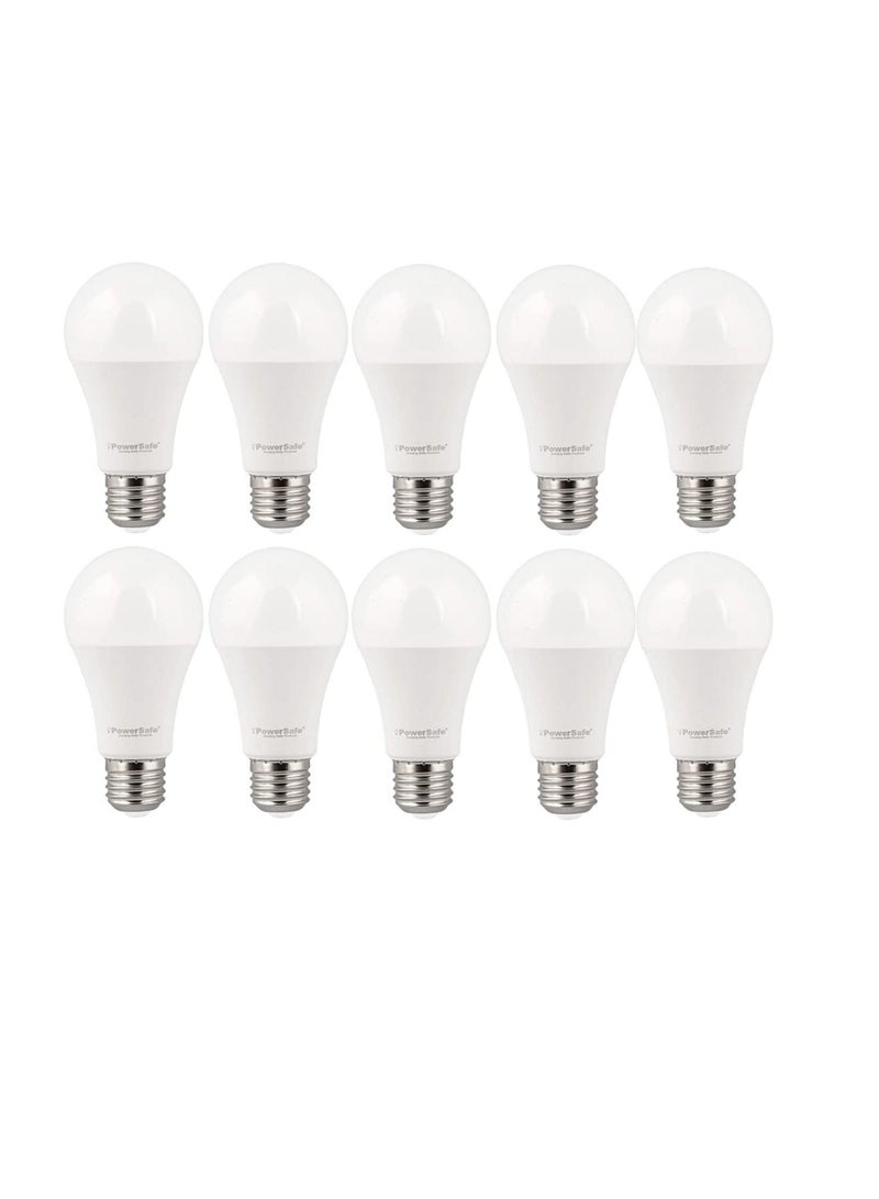 PowerSafe Energy Saving 9W LED Bulb 810 Lumen Day Light E27 Holder with Surge Protection Pack of 10 - Image 1