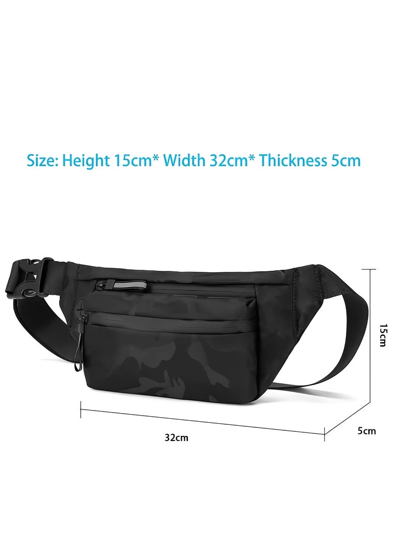 Skycare Skycare Large Crossbody  Pack with Zipper Pockets,Gifts for Enjoy Sports Festival Workout Traveling Running Casual Hands-Free Wallets Waist Pack Phone Bag Fits All Phones  - Image 4