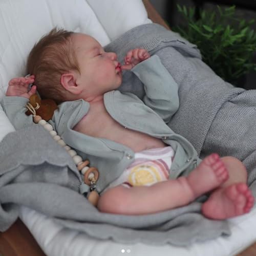 Anano Reborn Baby Boys 17 Inch Realistic Newborn Baby Boys Lifelike Real Full Body Silicone Vinyl Babies That Look Real Preemie Newborn Boy DollWaterproof Babies Doll for Kids Age 3 Country - Image 5