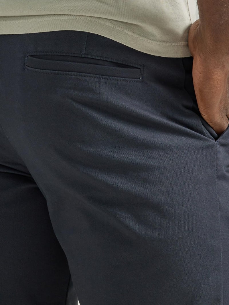 Lee Men's Flat Front Slim Straight Pant, Navy, 32W x 30L - Image 3