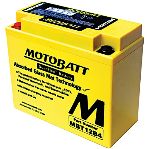 MotoBatt DB Electrical MBT12B4 Battery Compatible With/Replacement For Motobatt Battery 11Ah,Ducati, Triumph, Yamaha Motorcycle - Image 1