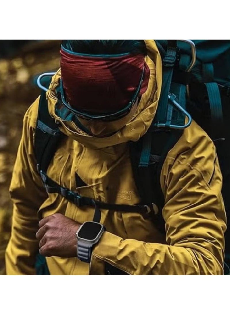 Apple Watch Ultra 2 Band/Apple Watch Ultra Band 49mm 45mm 44mm 42mm 38mm 40mm 41mm Men Women, Rugged Alpine Loop Nylon Sport Bands with Titanium G-Hook Braided Stap for iWatch Series - Image 2