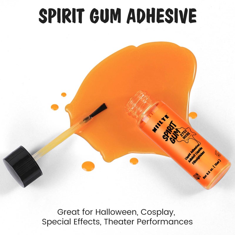 MIILYE Spirit Gum Adhesive and Remover â€“ 15ml Professional Cosmetic Glue for Face, Skin, Body, Stage Special Effect Prosthetics Makeup & Cosplay Wig - Image 2