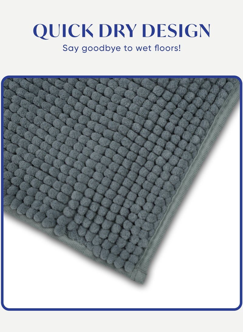 DIVEENAS Diveena's Non-Slip Bathroom Mat – 50x70cm Super Soft Microfiber Bath Mat, Quick-Dry & Machine Washable Bath Rug for Bathroom or Powder Room & Home | Petrol - Image 5