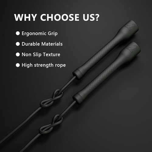 MOGOLD Workout Jump Rope,5mm PVC Jump Rope,Adjustable Length with Shatterproof Handles, Ideal for Beginners & Advanced Athletes, Fitness, Cardio & Boxing - Image 4