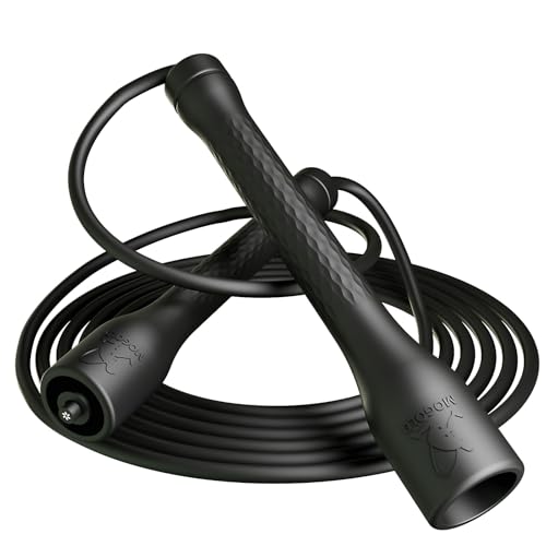 MOGOLD Workout Jump Rope,5mm PVC Jump Rope,Adjustable Length with Shatterproof Handles, Ideal for Beginners & Advanced Athletes, Fitness, Cardio & Boxing - Image 1