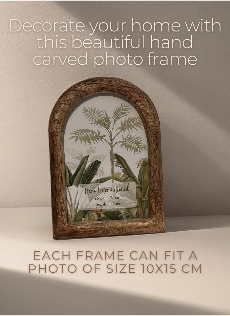 Mars & More - Handcrafted Wooden Arch Photo Frame 12x17 cm by Artesania - Image 1