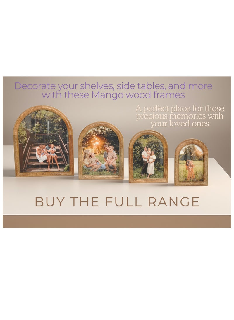 Mars & More - Handcrafted Wooden Arch Photo Frame 12x17 cm by Artesania - Image 1