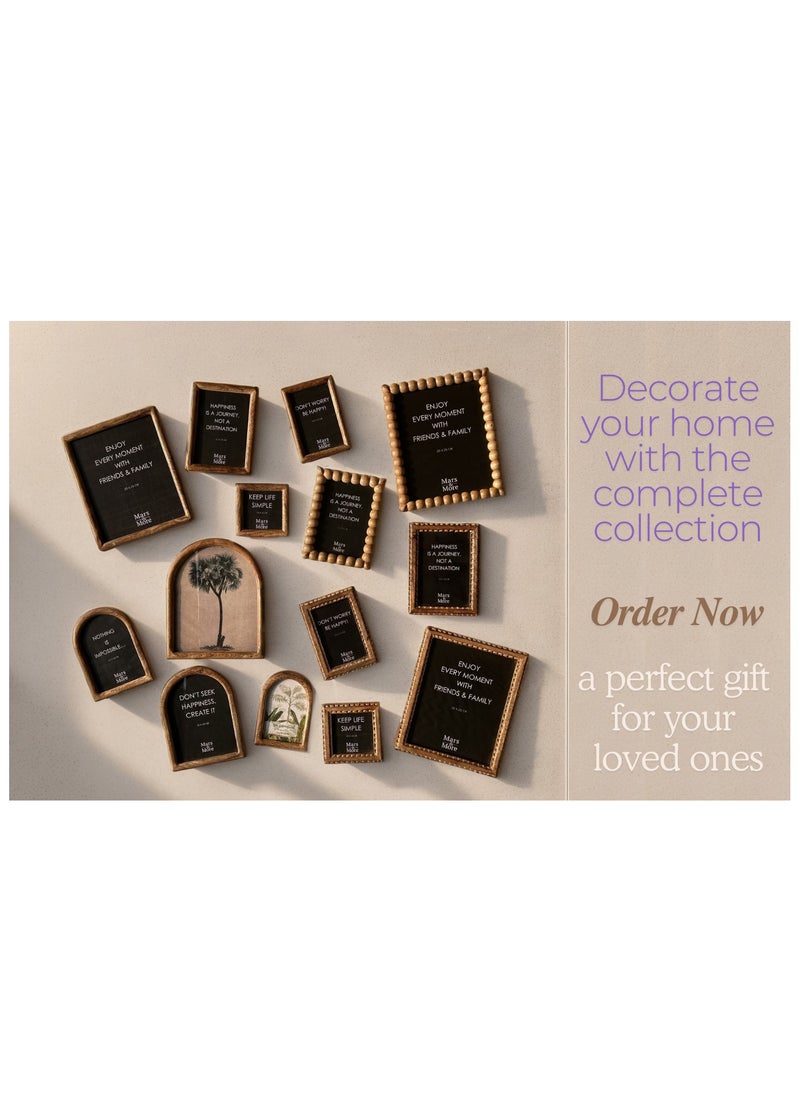 Mars & More - Handcrafted Wooden Arch Photo Frame 12x17 cm by Artesania - Image 1