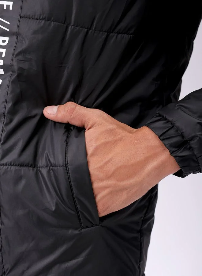 The Indian Garage Co Men Slim Fit Graphic Puffer Jackets