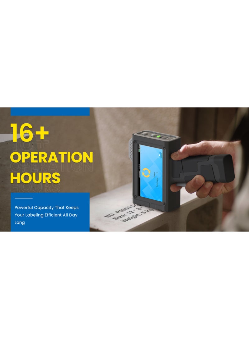 بنتساي طابعة BENTSAI BT-HH6210B المحمولة النافثة للحبر (تتضمن خرطوشة) رأس طباعة 1 بوصة، وحدة ترميز التاريخ مع 42 مل من الحبر سريع الجفاف لرقم الدفعة وتاريخ انتهاء الصلاحية ورمز الاستجابة السريعة والباركود والشعار على أي سطح للاستخدام على خط النقل للطباعة التلقائية - Image 4