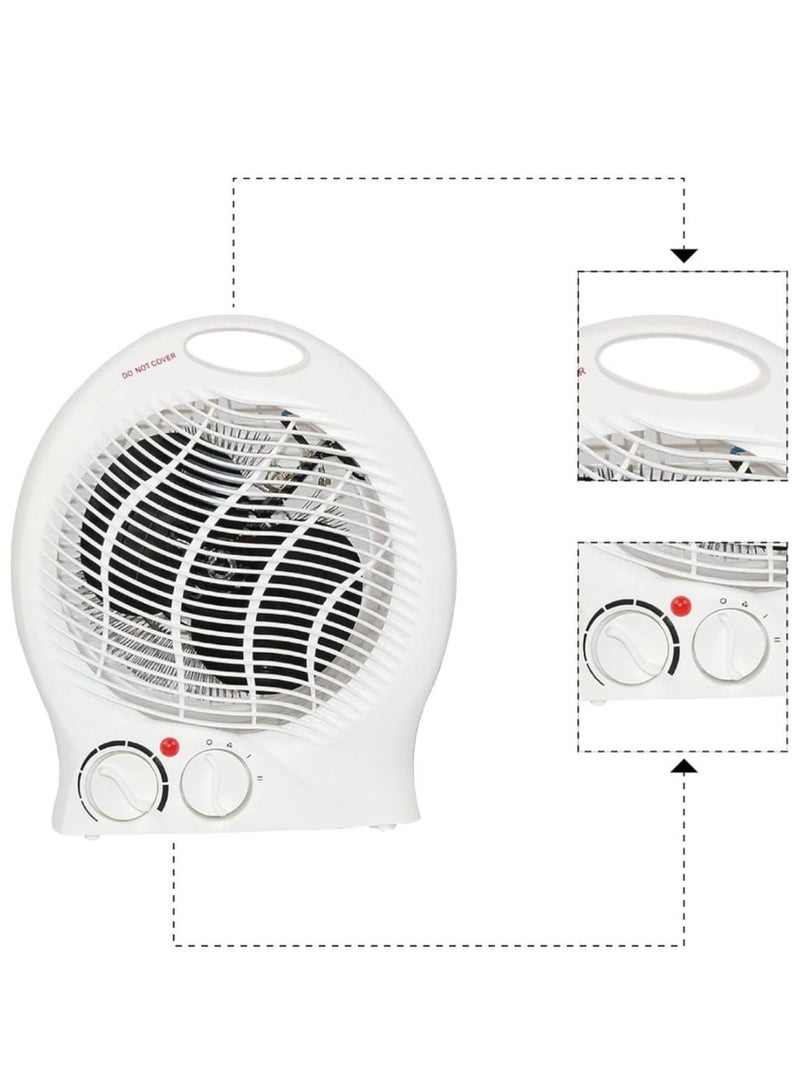 Portable Electric Fan Heater 2000W | Room Heater with 2 Temperature Settings, Fast Heating & Overheat Protection | Compact & Quiet Space Heater for Home, Office & Bedroom  - Image 3
